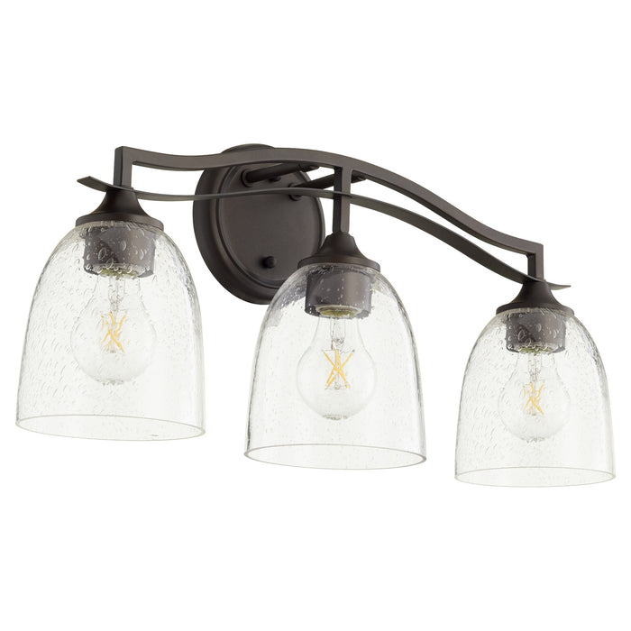 Quorum 5027-3-286 Three Light Vanity, Oiled Bronze