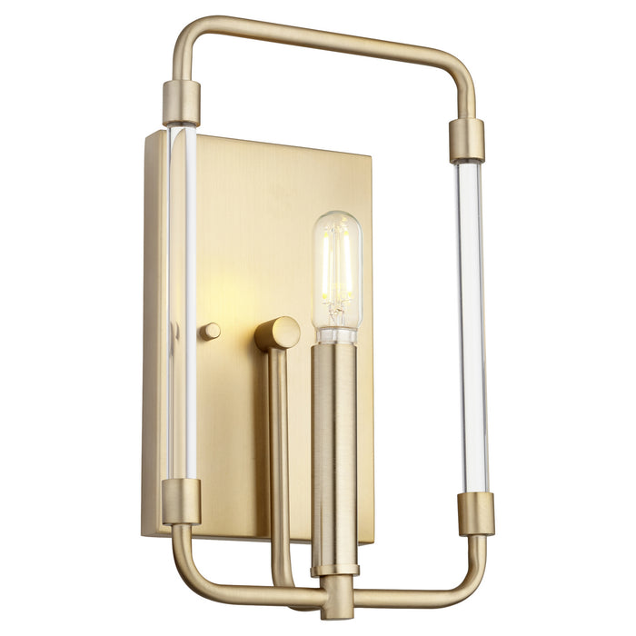 Quorum 5114-1-80 One Light Wall Mount, Aged Brass