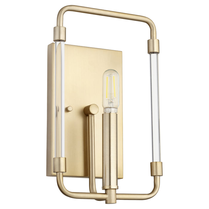 Quorum 5114-1-80 One Light Wall Mount, Aged Brass