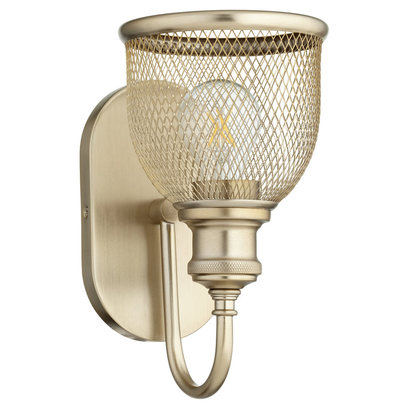 Quorum 5212-1-80 One Light Wall Mount, Aged Brass