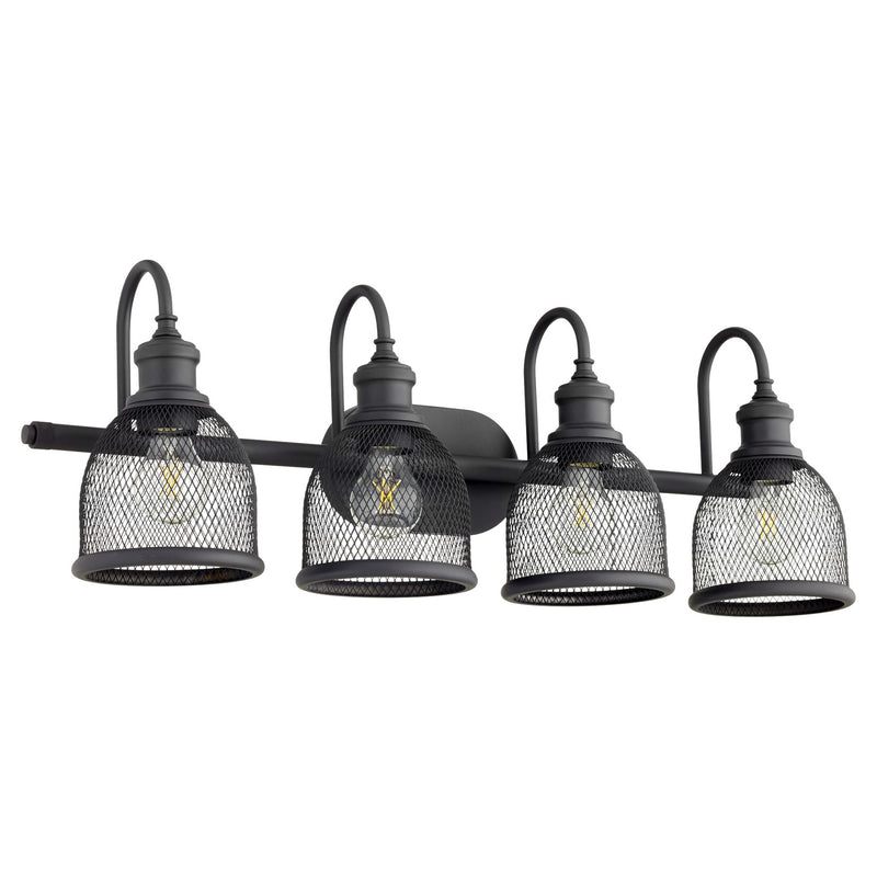 Quorum 5212-4-69 Four Light Vanity, Textured Black