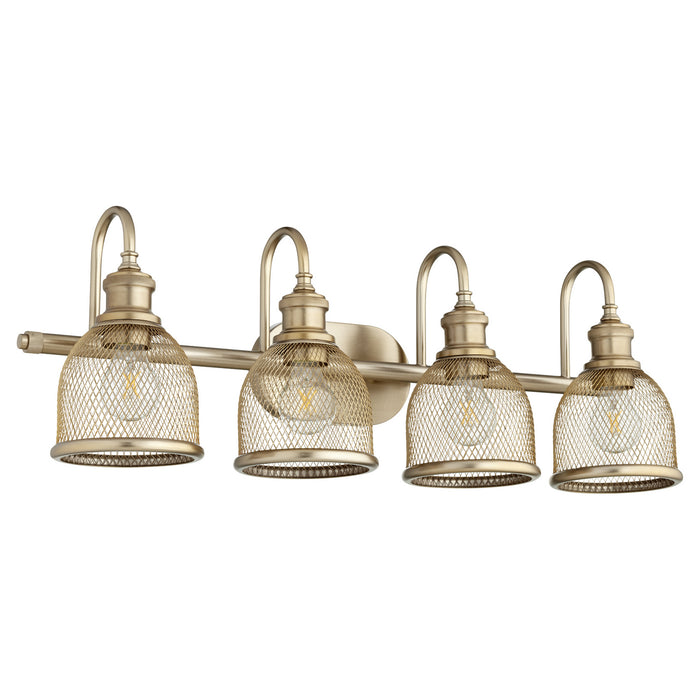 Quorum 5212-4-80 Four Light Vanity, Aged Brass