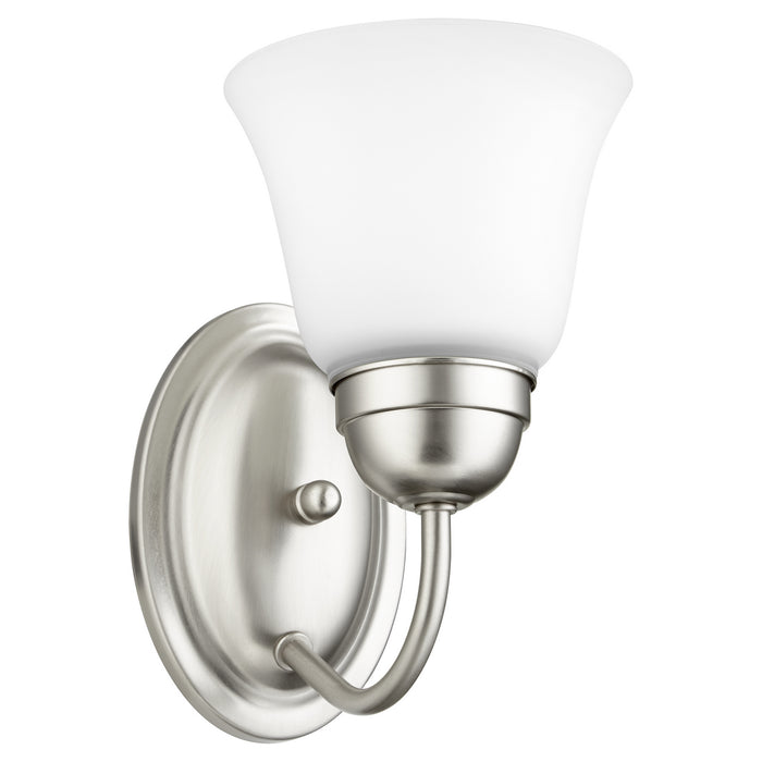Quorum 5404-1-65 One Light Wall Mount, Satin Nickel