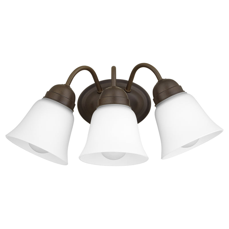 Quorum 5404-3-86 Three Light Wall Mount, Oiled Bronze