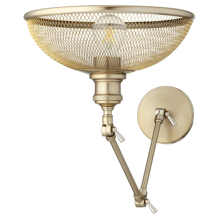 Quorum 5412-80 One Light Wall Mount, Aged Brass