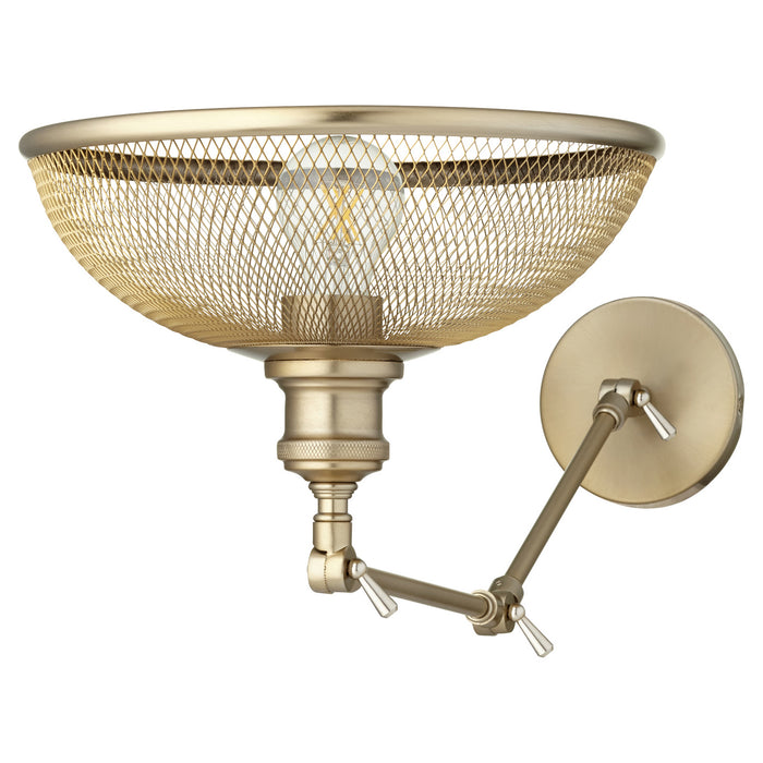 Quorum 5412-80 One Light Wall Mount, Aged Brass