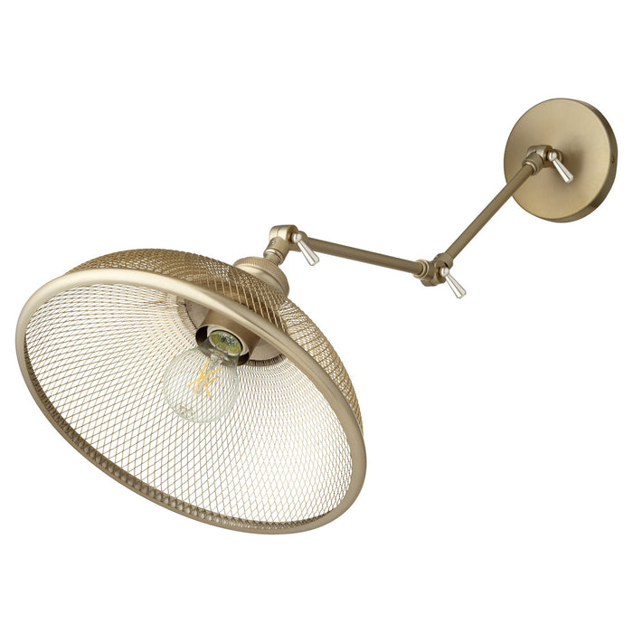 Quorum 5412-80 One Light Wall Mount, Aged Brass
