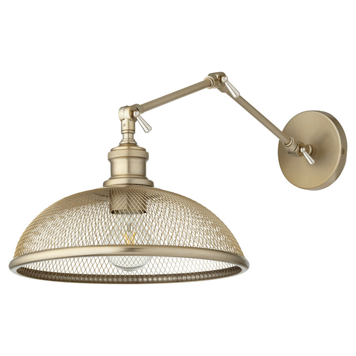 Quorum 5412-80 One Light Wall Mount, Aged Brass