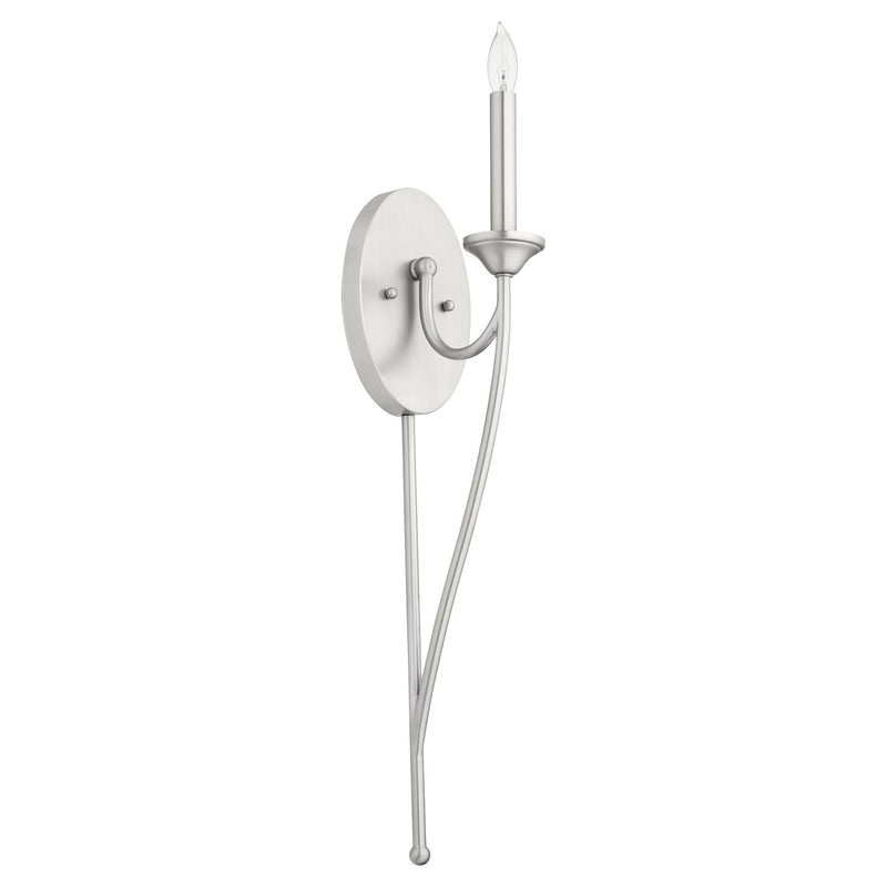 Quorum 5650-1-65 One Light Wall Mount, Satin Nickel