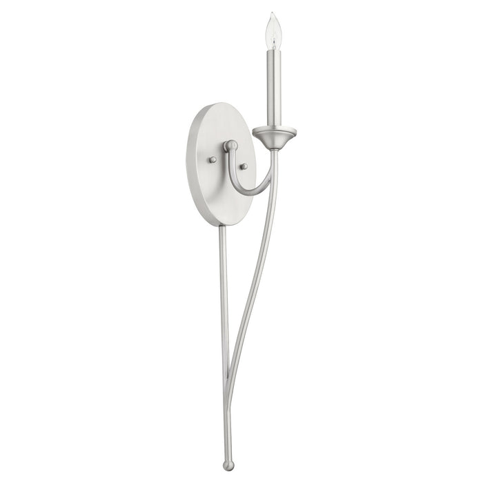 Quorum 5650-1-65 One Light Wall Mount, Satin Nickel