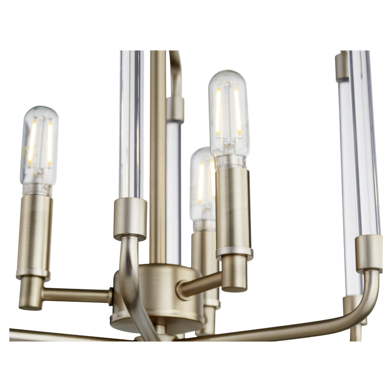 Quorum 6114-3-80 Three Light Pendant, Aged Brass