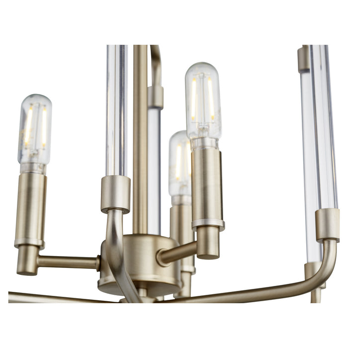 Quorum 6114-3-80 Three Light Pendant, Aged Brass