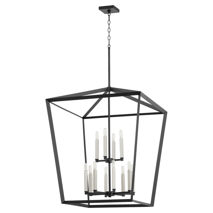 Quorum 6809-12-69 12 Light Entry Pendant, Textured Black