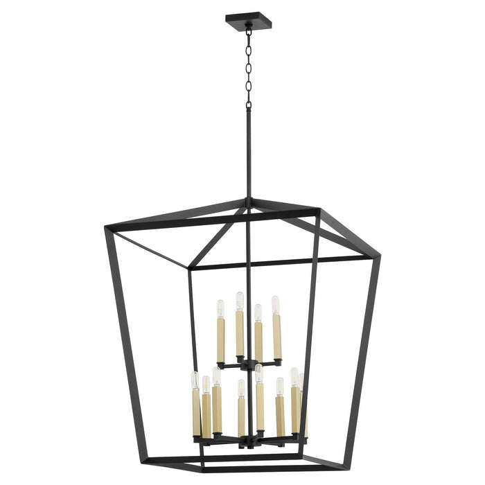 Quorum 6809-12-69 12 Light Entry Pendant, Textured Black