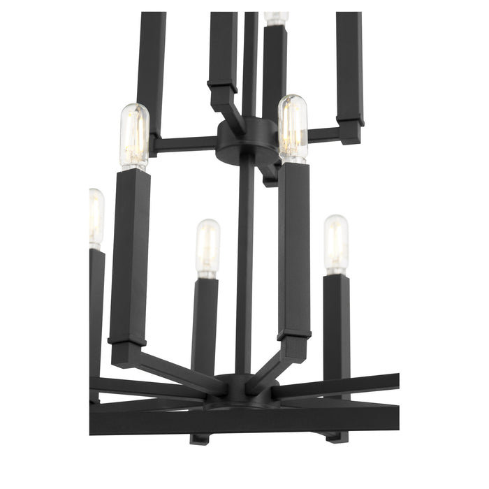 Quorum 6809-12-69 12 Light Entry Pendant, Textured Black