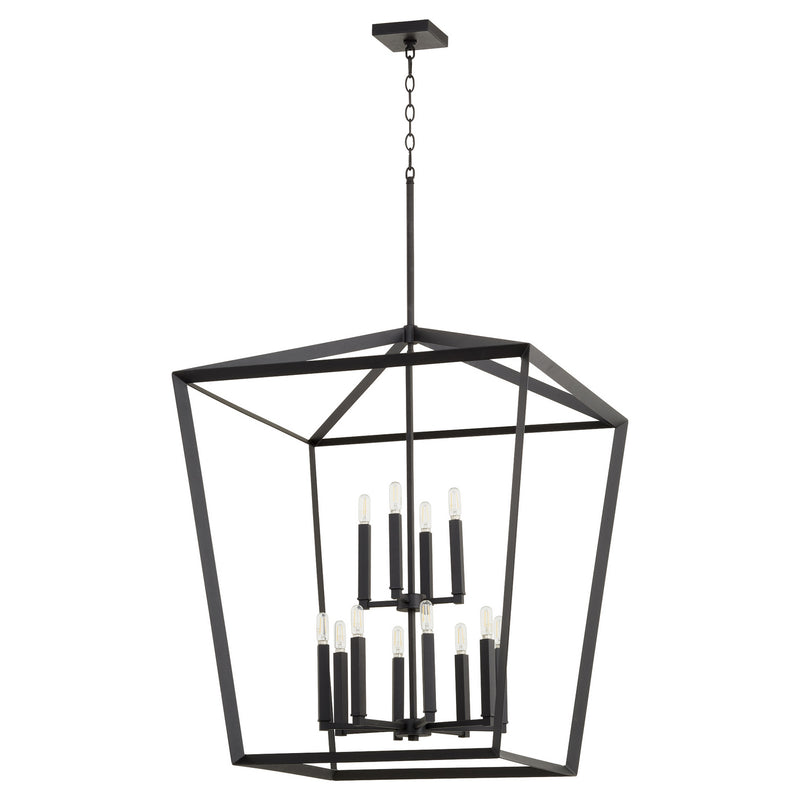 Quorum 6809-12-69 12 Light Entry Pendant, Textured Black