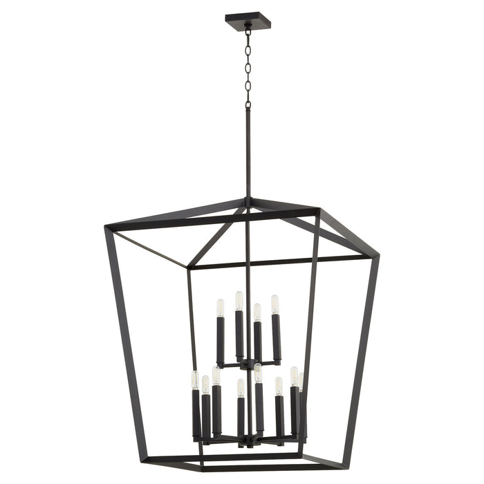 Quorum 6809-12-69 12 Light Entry Pendant, Textured Black