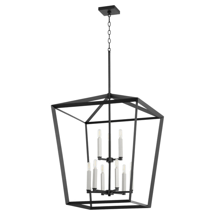 Quorum 6809-9-69 Nine Light Entry Pendant, Textured Black