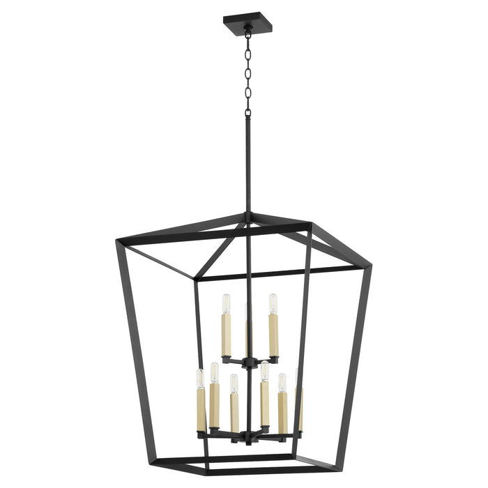 Quorum 6809-9-69 Nine Light Entry Pendant, Textured Black