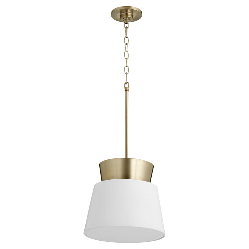 Quorum 8006-0880 One Light Pendant, Studio White