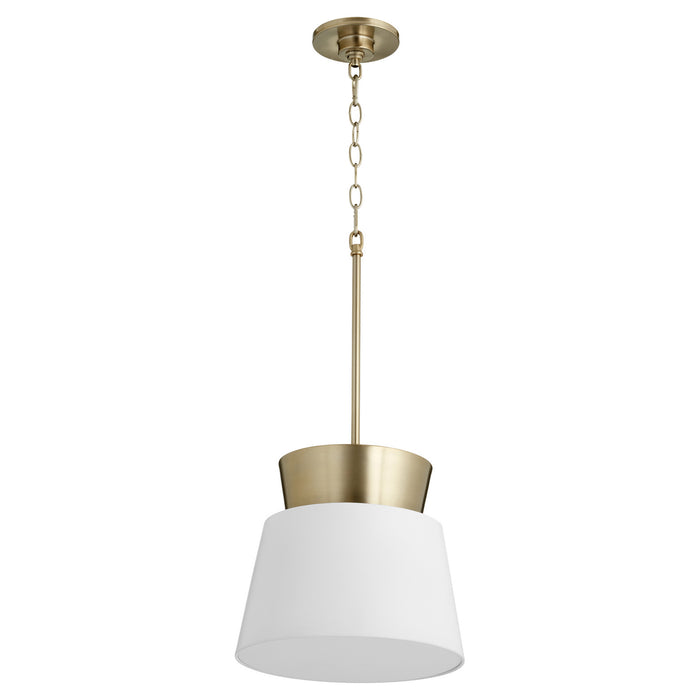 Quorum 8006-0880 One Light Pendant, Studio White