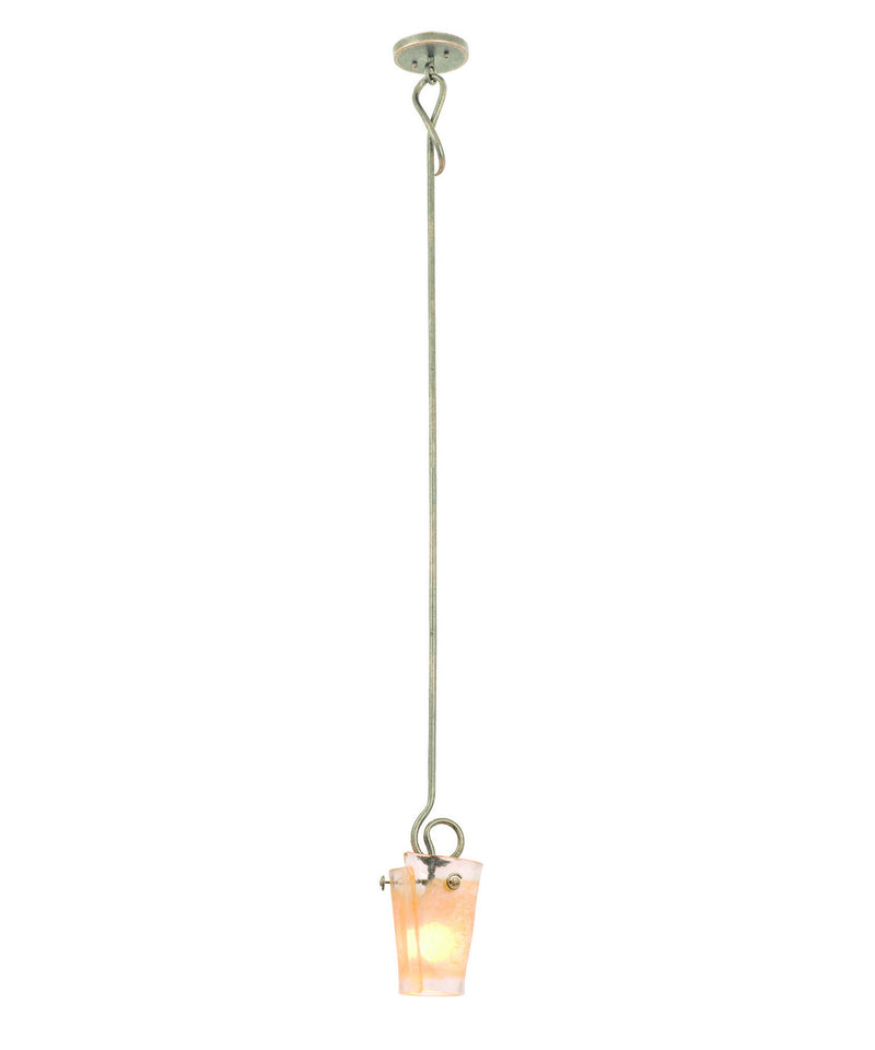Kalco 1851PS/ANTQ One Light Mini Pendant, Pearl Silver