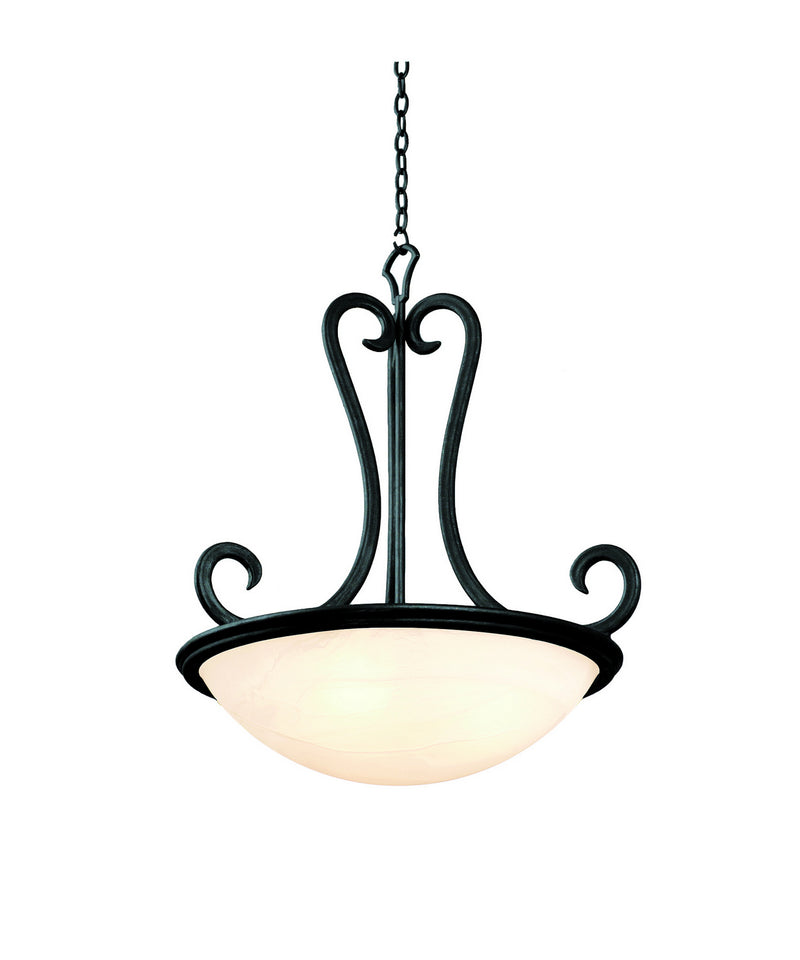 Kalco 3177TO/ALAB Three Light Pendant, Tortoise Shell