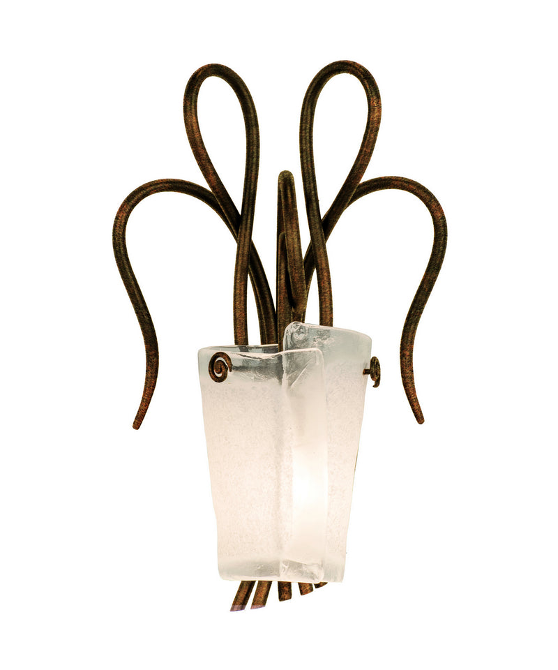 Kalco 4285AC/FROST One Light Wall Bracket, Antique Copper