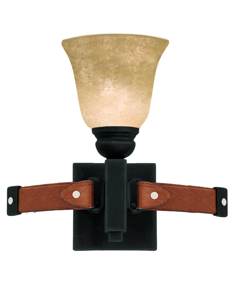 Kalco 4641B/ECRU One Light Bath, Black