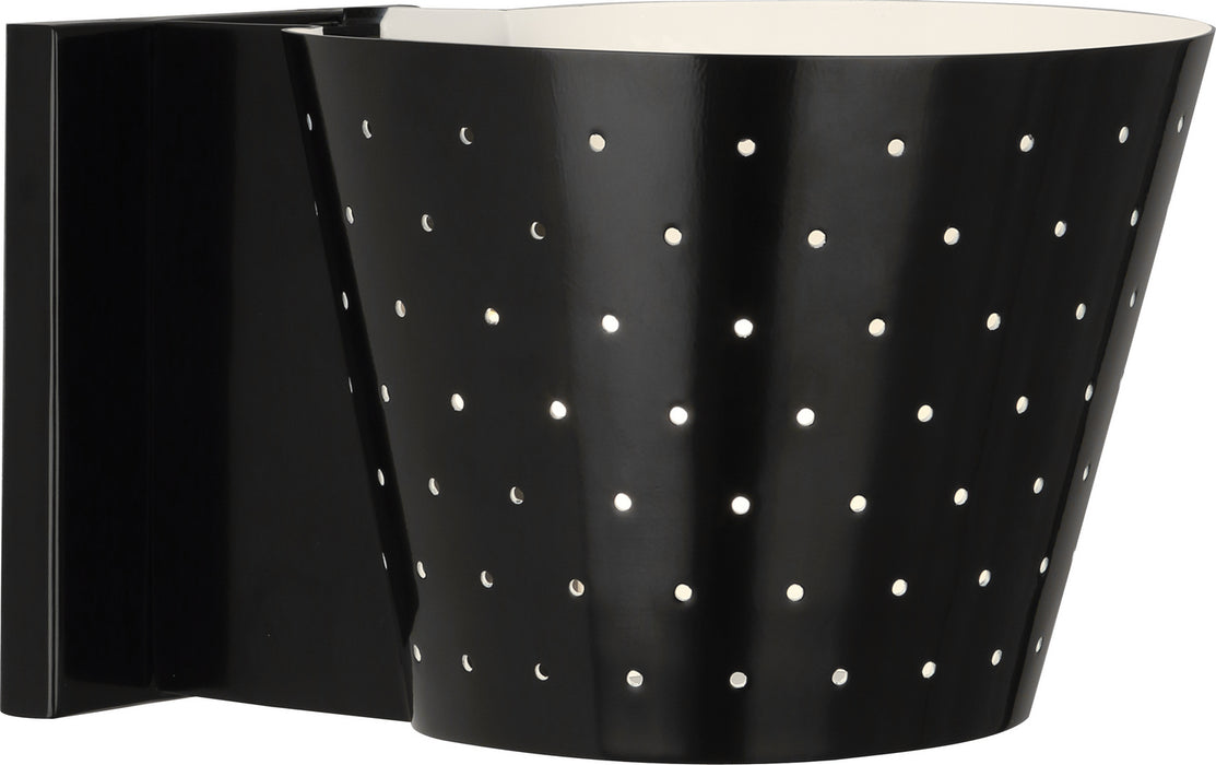 Robert Abbey B982 One Light Wall Sconce, Plated Black