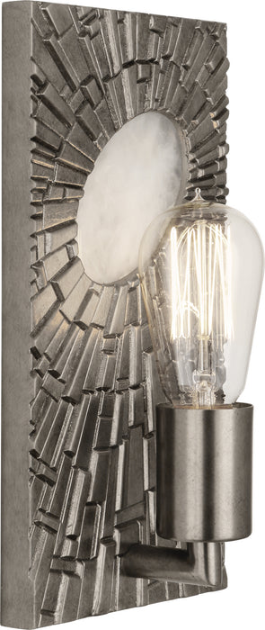 Robert Abbey S418 One Light Wall Sconce, Antiqued Polished Nickel w/White Rock Crystal