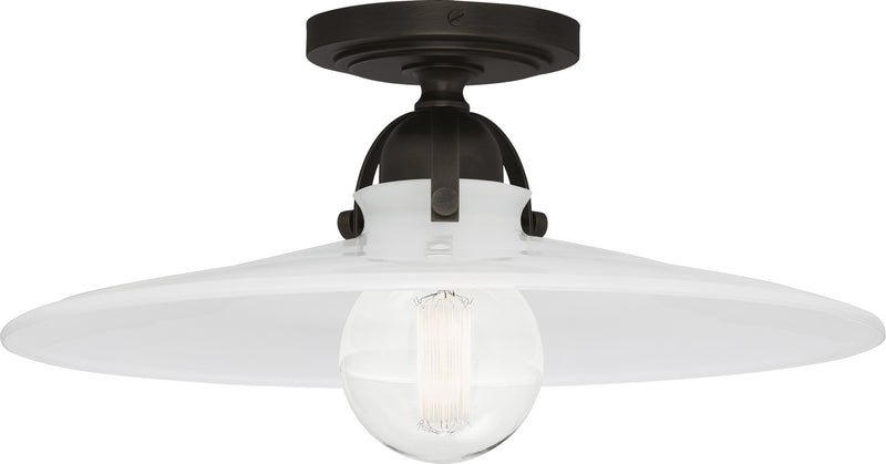 Robert Abbey Z614 One Light Flushmount, Deep Patina Bronze