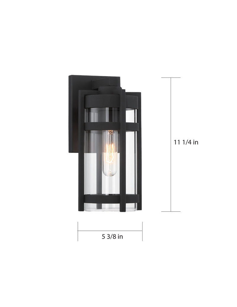 Nuvo Lighting 60-6571 One Light Outdoor Wall Lantern, Textured Black