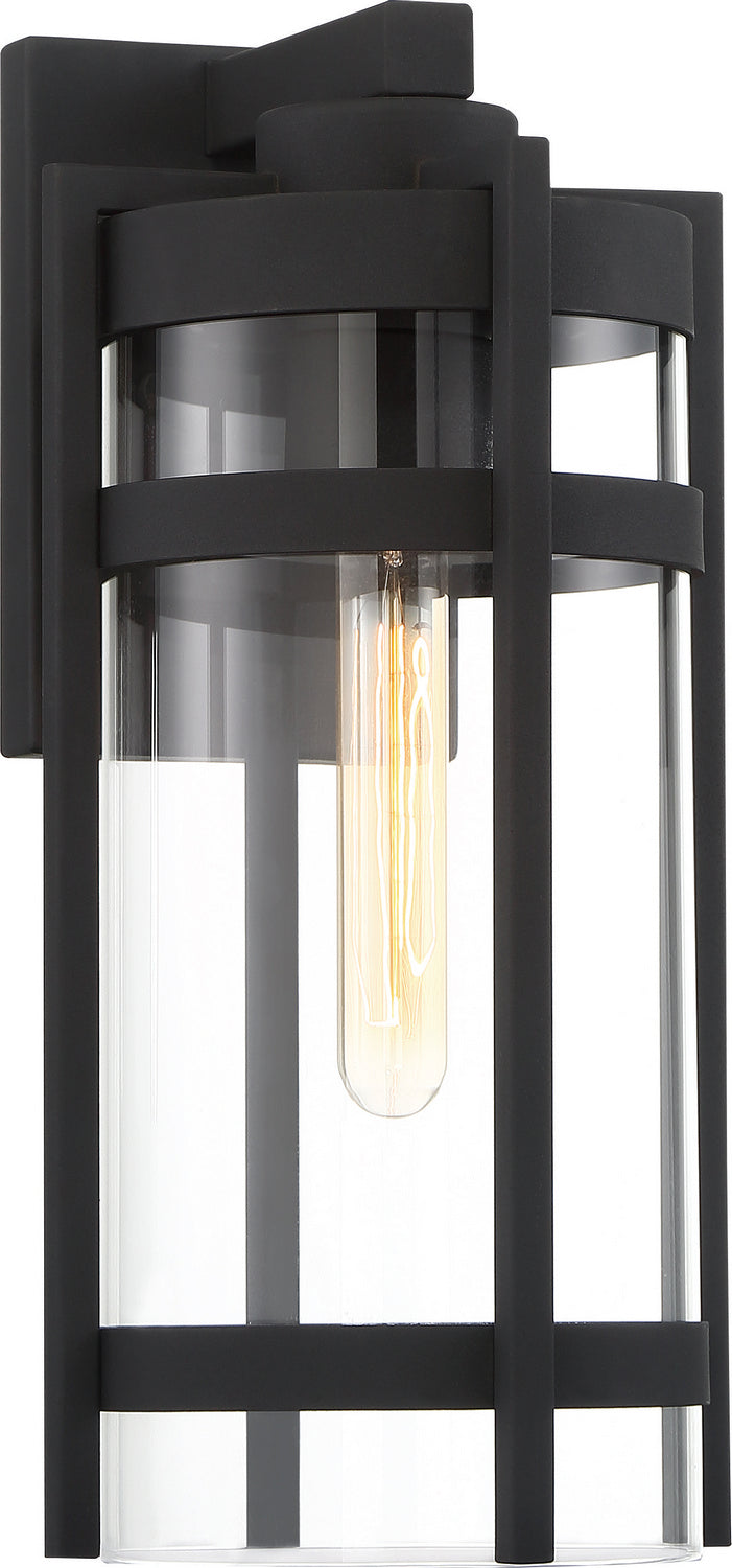 Nuvo Lighting 60-6573 One Light Outdoor Wall Lantern, Textured Black