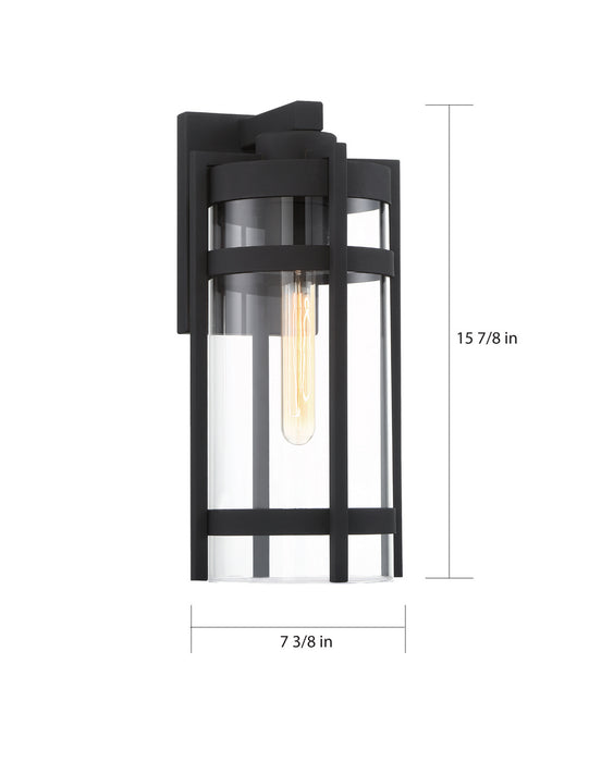 Nuvo Lighting 60-6573 One Light Outdoor Wall Lantern, Textured Black