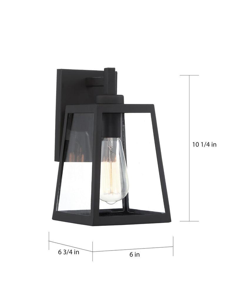 Nuvo Lighting 60-6581 One Light Outdoor Wall Lantern, Matte Black