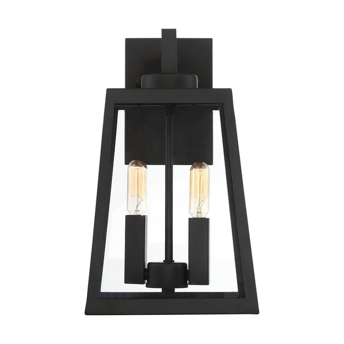 Nuvo Lighting 60-6582 Two Light Wall Lantern, Matte Black