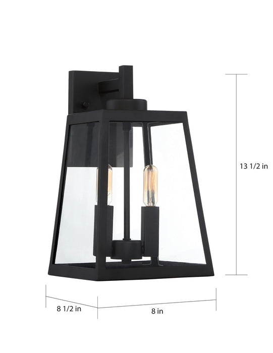 Nuvo Lighting 60-6582 Two Light Wall Lantern, Matte Black