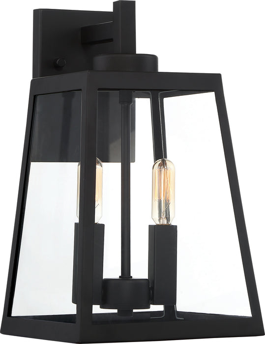 Nuvo Lighting 60-6582 Two Light Wall Lantern, Matte Black