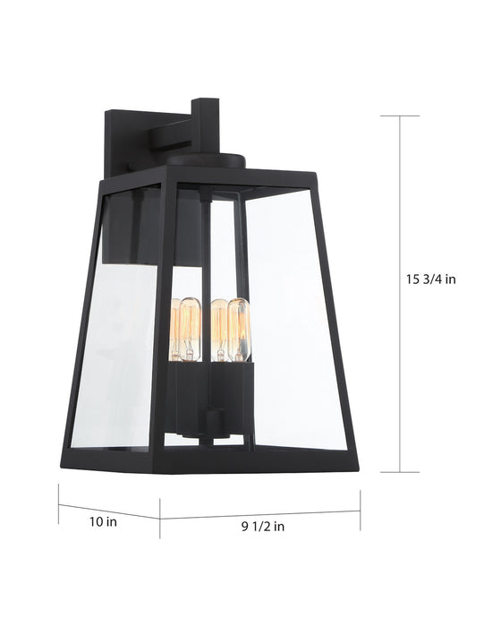 Nuvo Lighting 60-6583 Four Light Wall Lantern, Matte Black