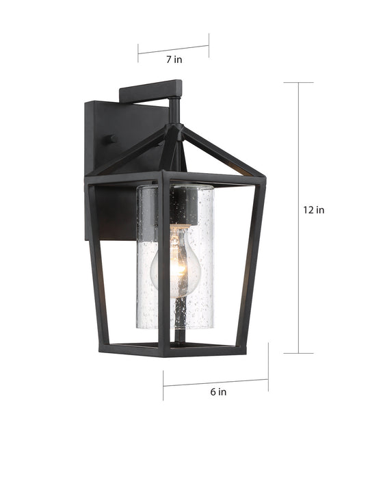 Nuvo Lighting 60-6591 One Light Outdoor Wall Lantern, Matte Black