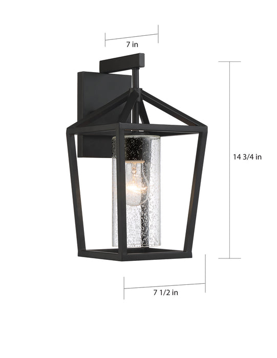 Nuvo Lighting 60-6592 One Light Outdoor Wall Lantern, Matte Black