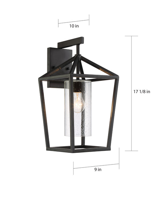 Nuvo Lighting 60-6593 One Light Outdoor Wall Lantern, Matte Black