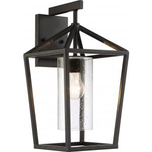 Nuvo Lighting 60-6593 One Light Outdoor Wall Lantern, Matte Black