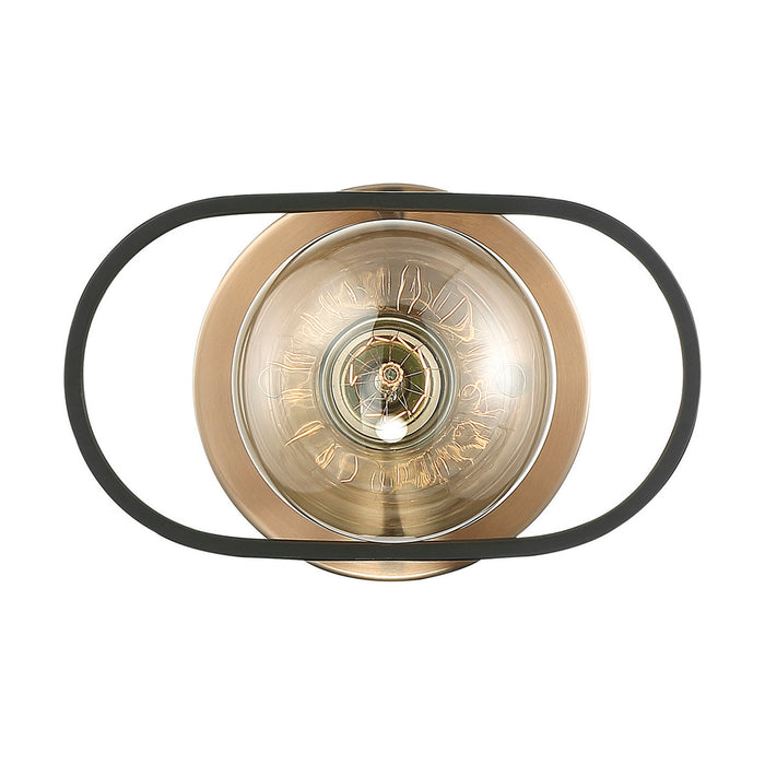 Nuvo Lighting 60-6651 One Light Wall Sconce, Copper Brushed Brass / Matte Black