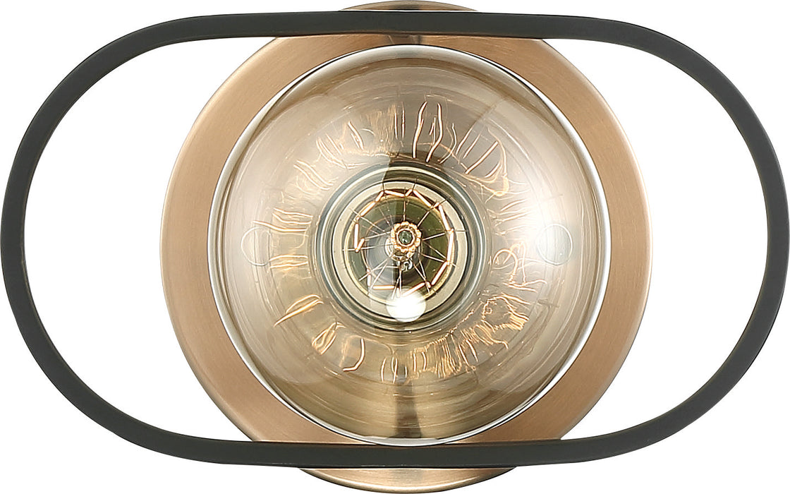 Nuvo Lighting 60-6651 One Light Wall Sconce, Copper Brushed Brass / Matte Black