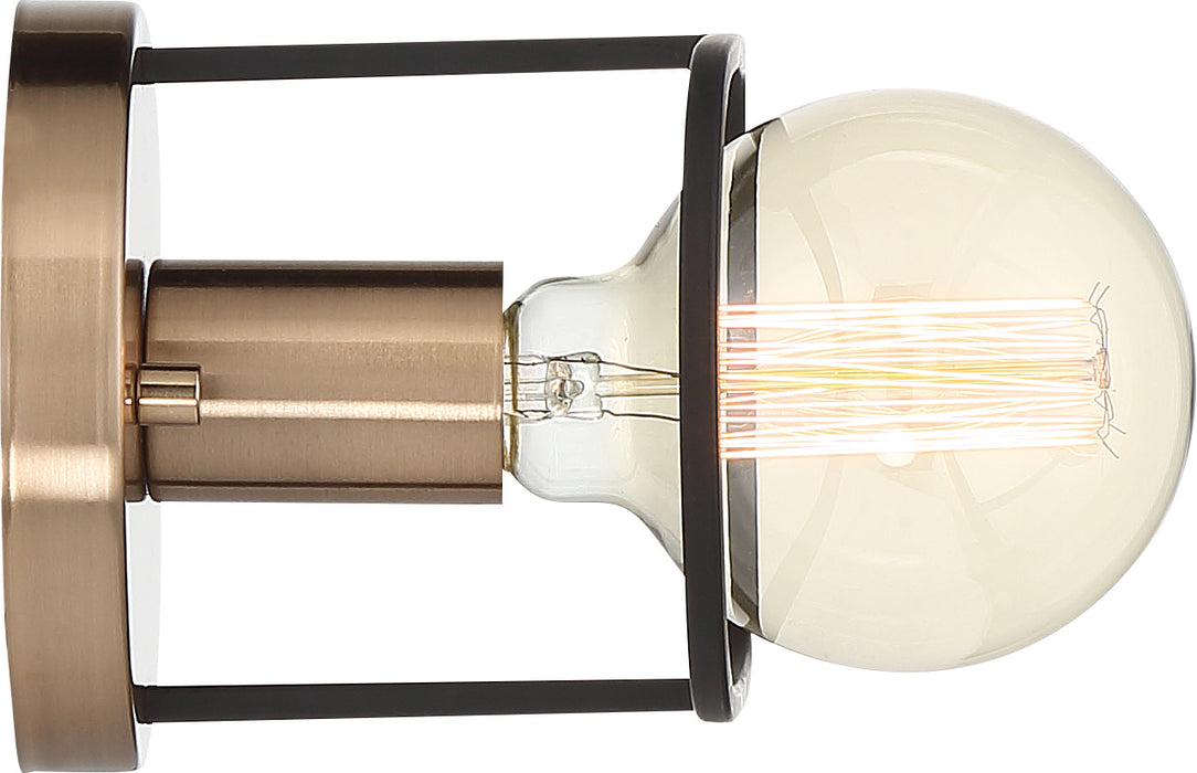 Nuvo Lighting 60-6651 One Light Wall Sconce, Copper Brushed Brass / Matte Black