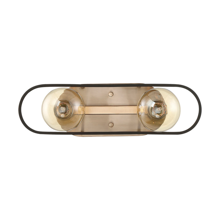 Nuvo Lighting 60-6652 Two Light Vanity, Copper Brushed Brass / Matte Black