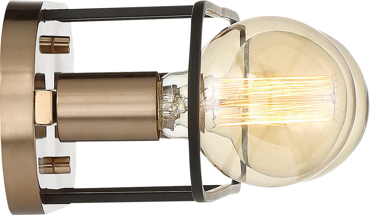 Nuvo Lighting 60-6652 Two Light Vanity, Copper Brushed Brass / Matte Black