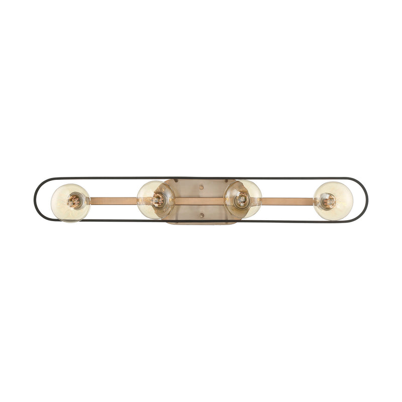 Nuvo Lighting 60-6654 Four Light Vanity, Copper Brushed Brass / Matte Black